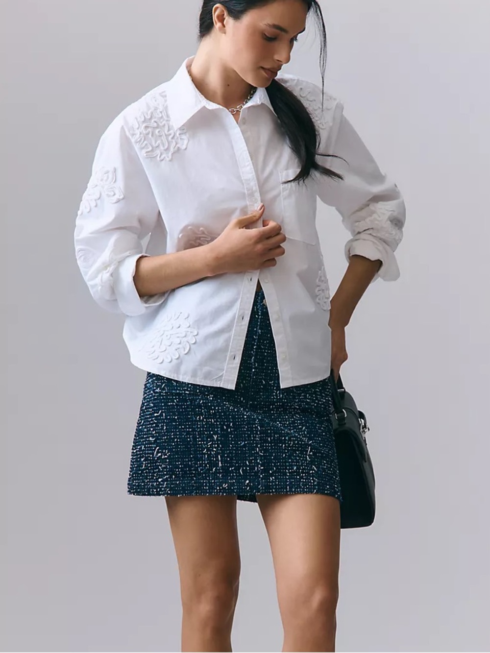 Maeve Shrunken Bennet Button down Shirt - Picture 4 of 9